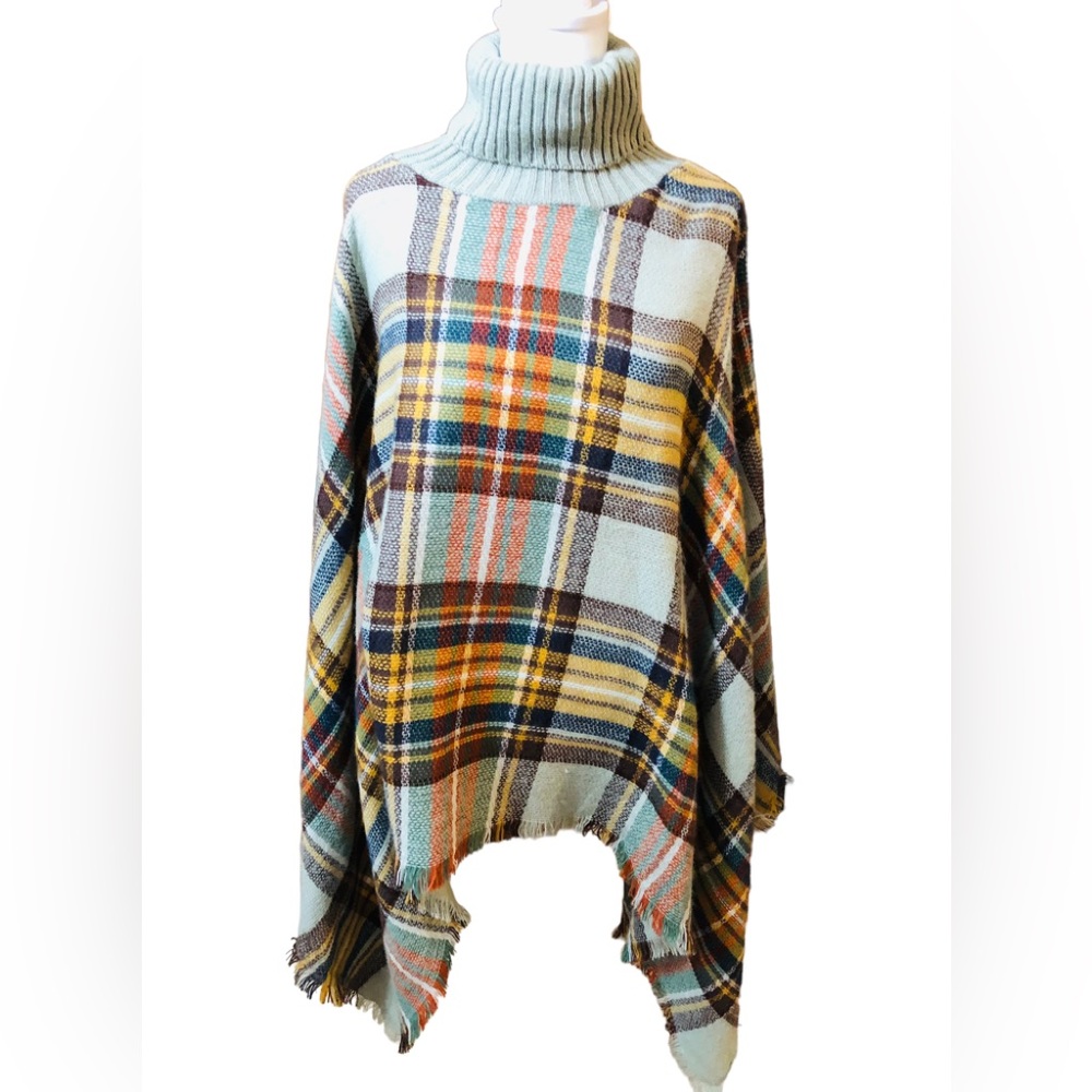 Fall Turtleneck Poncho - Picture 1 of 4